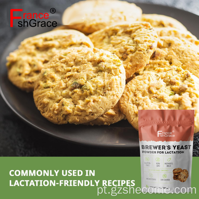 Suporte para levedura de cerveja orgânica em pó e mães que amamentam